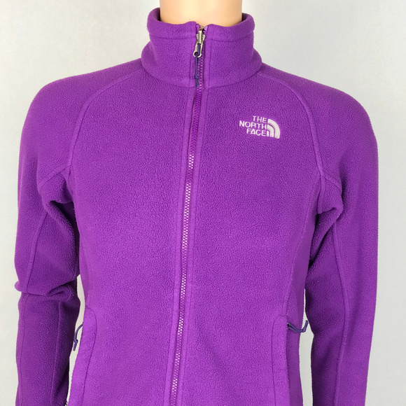 purple fleece north face jacket